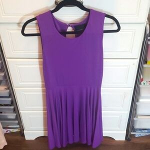 Cynthia Rowley purple fit and flare dress.
